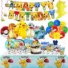 Pikachu Balloon & Tableware Set for Kids Pokemon Party Decoration