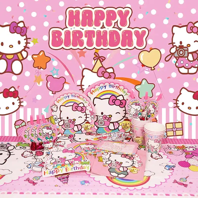 Hello Kitty Birthday Party Decorations & Tableware Set