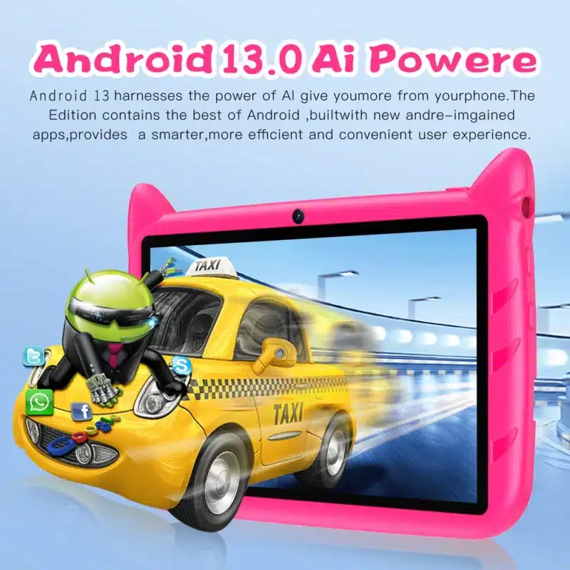 Tablets For Kids 7 Inch 64GB With Shockproof Cover