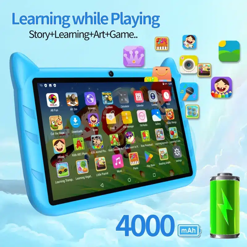 Tablets For Kids 7 Inch 64GB With Shockproof Cover