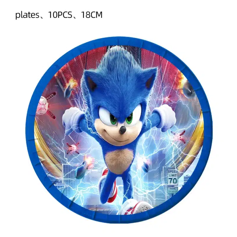 Sonic Cartoon Birthday Party Decoration Supplies