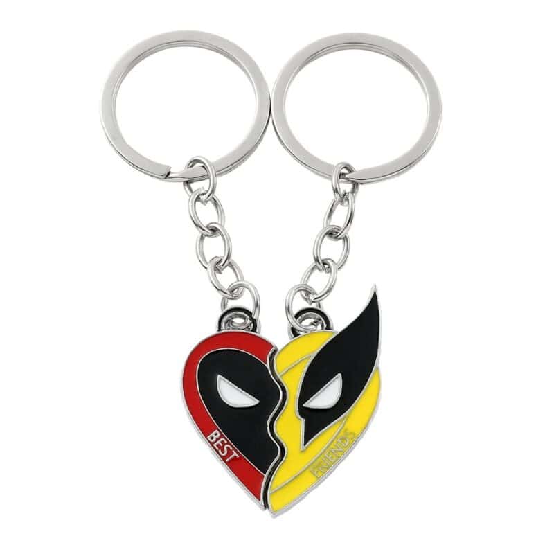 Deadpool & Wolverine Split Heart Keychain