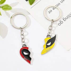 Deadpool & Wolverine Split Heart Keychain