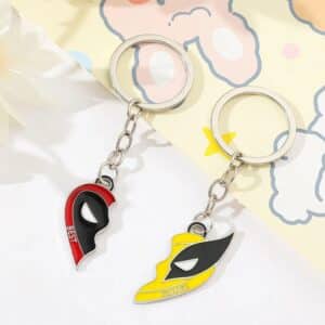 Deadpool & Wolverine Split Heart Keychain